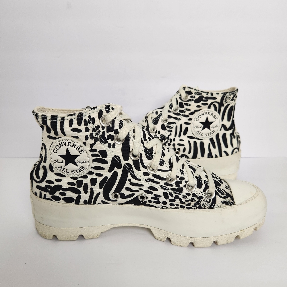 Converse Chuck Taylor All Star Lugged High Jungle Art Women 8 Lace Up Sneakers